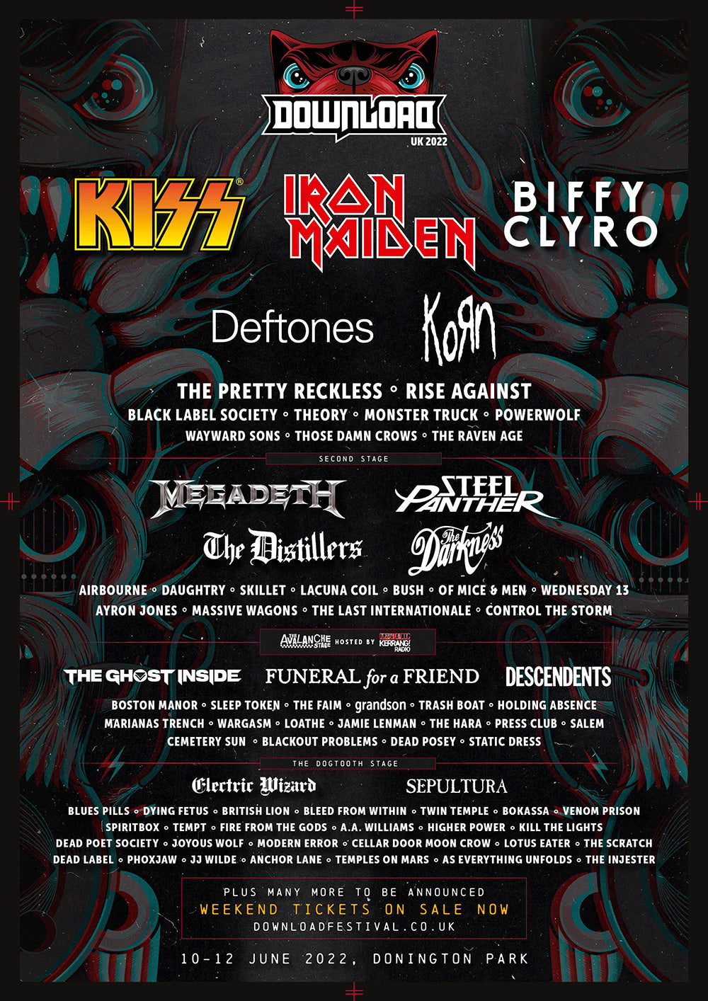Download Festival 2022 Lineup Poster