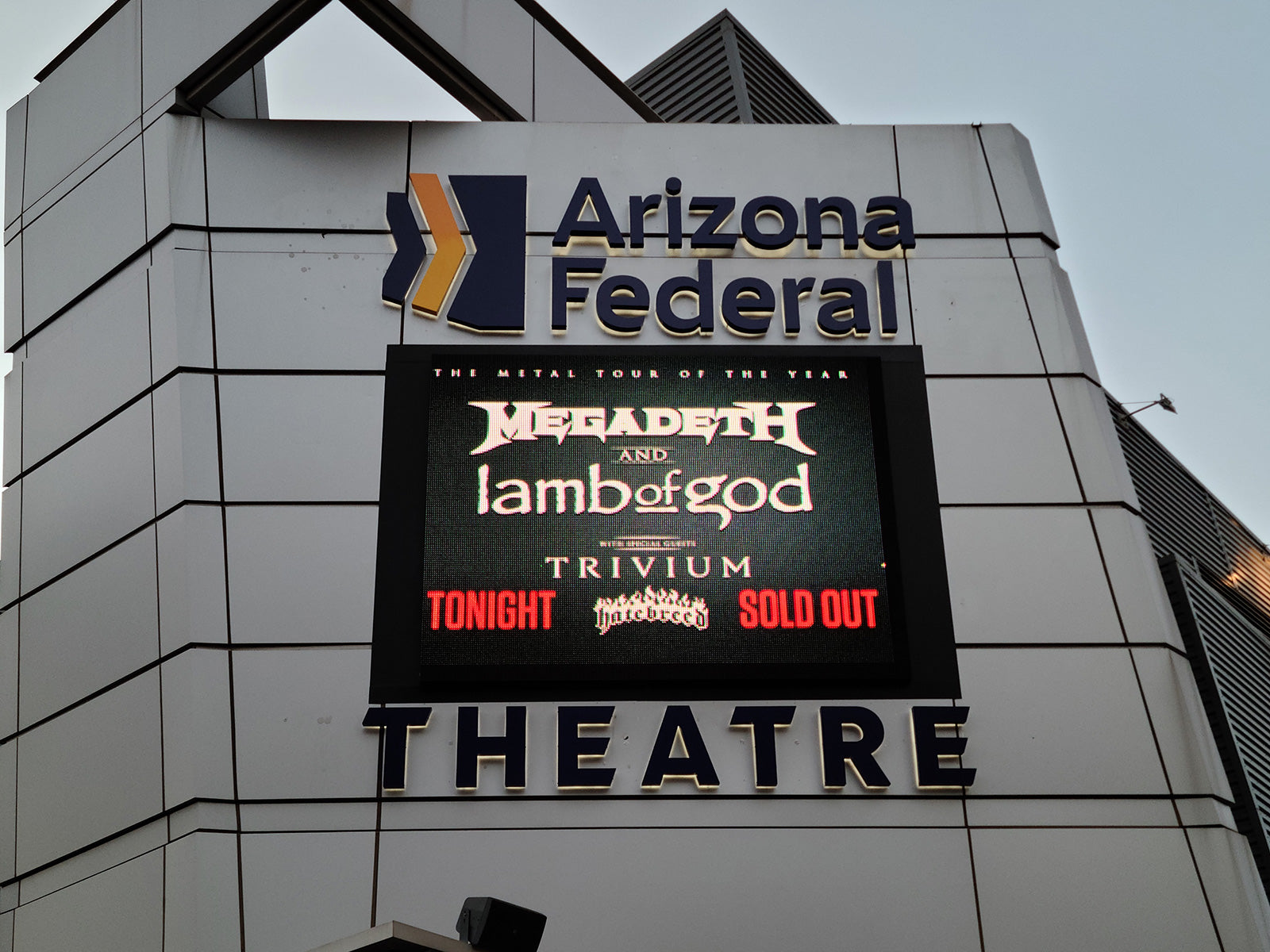 SOLD OUT SHOW IN PHOENIX Megadeth